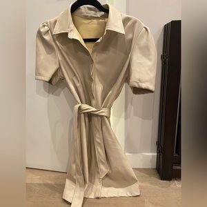 Pleather button dress